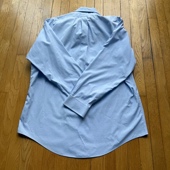 Brooks Brothers Size 17 1/2 - 35 Blue Slim Fit Non-Iron The Original Polo Shirt - Picture 11 of 16